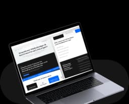 Website on Computer with Design